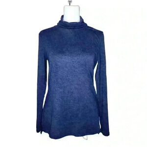 Apt. 9 women's sparkly blue mock neck long sleeve top size PXS